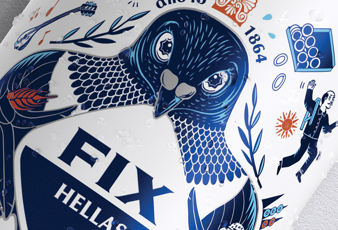 國際包裝設計分享：希臘啤酒包裝設計 FIX HELLAS，充滿地域特色